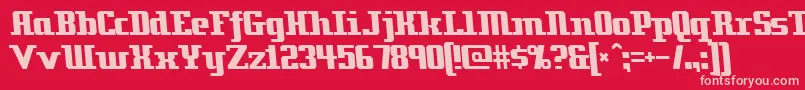 Zenith2000 Font – Pink Fonts on Red Background