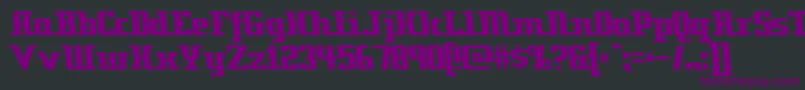 Zenith2000-fontti – violetit fontit mustalla taustalla