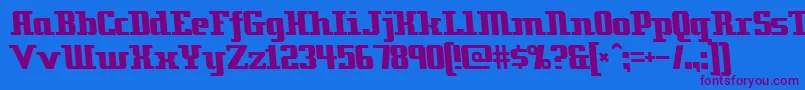 Zenith2000 Font – Purple Fonts on Blue Background