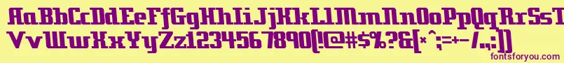 Zenith2000 Font – Purple Fonts on Yellow Background