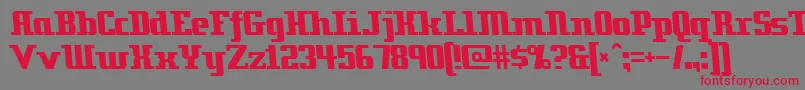 Zenith2000 Font – Red Fonts on Gray Background