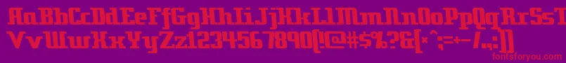 Zenith2000 Font – Red Fonts on Purple Background