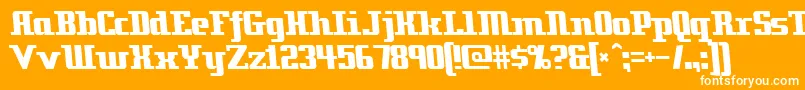 Zenith2000 Font – White Fonts on Orange Background