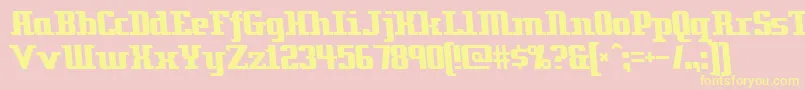 Zenith2000 Font – Yellow Fonts on Pink Background