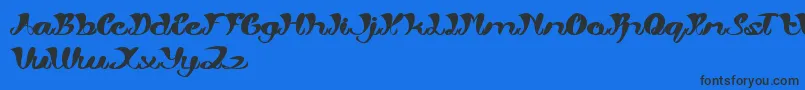 MyAngle Font – Black Fonts on Blue Background