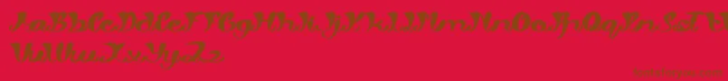 Weitere Informationen zur MyAngle-Schriftart MyAngle-Schriftart – Braune Schriften auf rotem Hintergrund