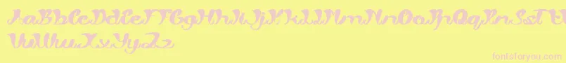 MyAngle Font – Pink Fonts on Yellow Background