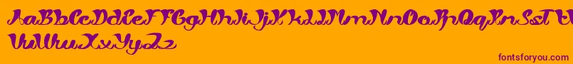 MyAngle-Schriftart – Violette Schriften auf orangefarbenem Hintergrund