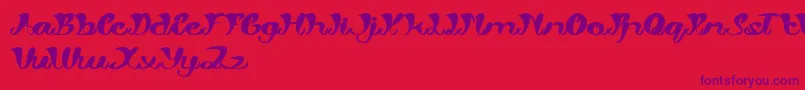 MyAngle-Schriftart – Violette Schriften auf rotem Hintergrund
