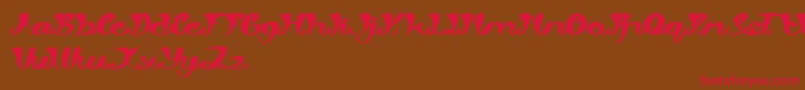 MyAngle-Schriftart – Rote Schriften auf braunem Hintergrund