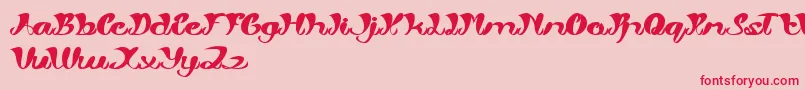 MyAngle Font – Red Fonts on Pink Background