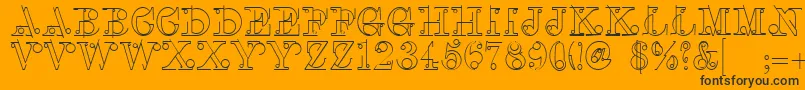 LinotypeclasconBold Font – Black Fonts on Orange Background