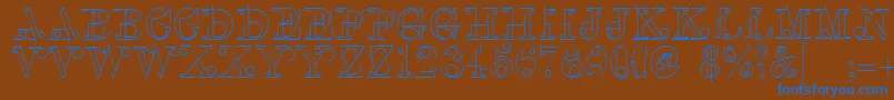 LinotypeclasconBold Font – Blue Fonts on Brown Background