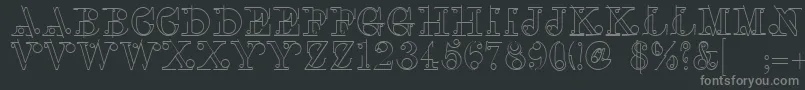 LinotypeclasconBold Font – Gray Fonts on Black Background