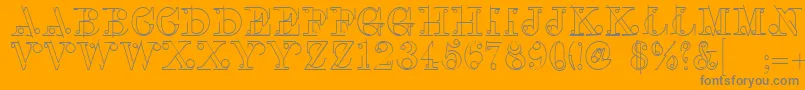 Шрифт LinotypeclasconBold – серые шрифты на оранжевом фоне