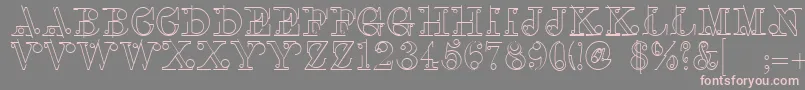 LinotypeclasconBold-Schriftart – Rosa Schriften auf grauem Hintergrund