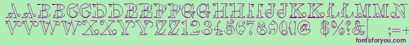 LinotypeclasconBold Font – Purple Fonts on Green Background