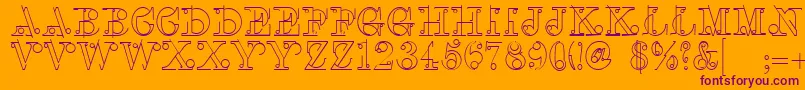 LinotypeclasconBold Font – Purple Fonts on Orange Background