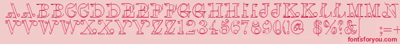 LinotypeclasconBold Font – Red Fonts on Pink Background