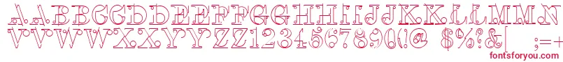 LinotypeclasconBold Font – Red Fonts on White Background