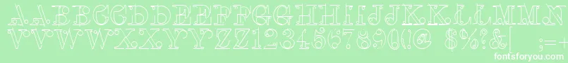 LinotypeclasconBold Font – White Fonts on Green Background