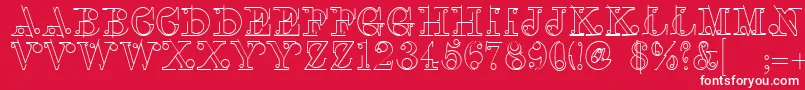 LinotypeclasconBold Font – White Fonts on Red Background