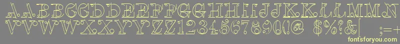 LinotypeclasconBold Font – Yellow Fonts on Gray Background