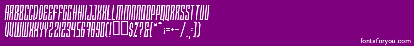 Xray Ted Skew Font – White Fonts on Purple Background