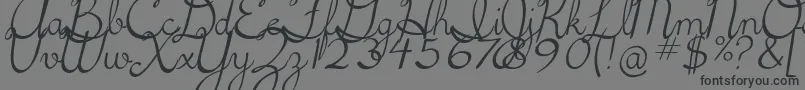 5thgradecursive2Italic-fontti – mustat fontit harmaalla taustalla