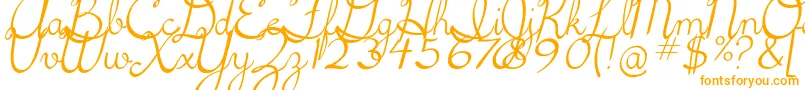 5thgradecursive2Italic-Schriftart – Orangefarbene Schriften auf weißem Hintergrund