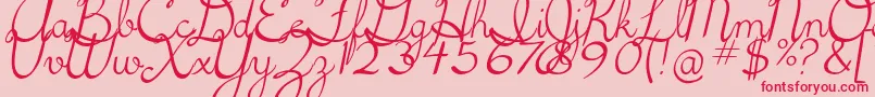 fuente 5thgradecursive2Italic – Fuentes Rojas Sobre Fondo Rosa