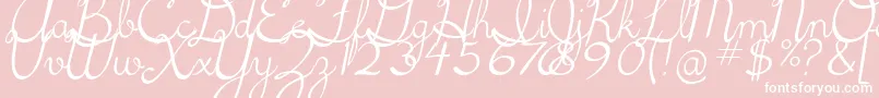 5thgradecursive2Italic Font – White Fonts on Pink Background