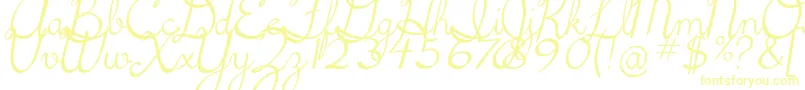 フォント5thgradecursive2Italic – 黄色のフォント