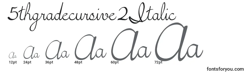 5thgradecursive2Italic Font Sizes