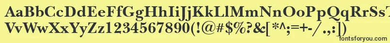 Nwb75C Font – Black Fonts on Yellow Background