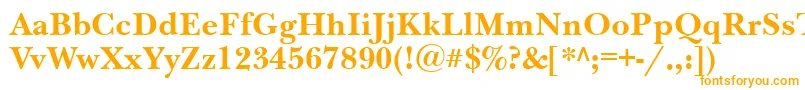 Nwb75C Font – Orange Fonts on White Background
