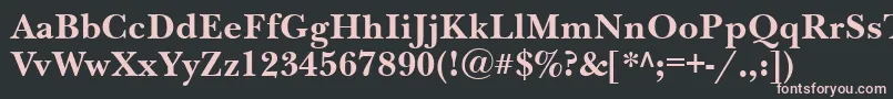 Nwb75C Font – Pink Fonts on Black Background