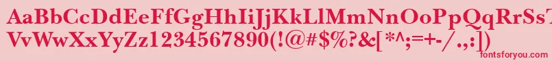 Nwb75C Font – Red Fonts on Pink Background