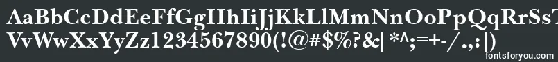 Nwb75C-fontti – valkoiset fontit mustalla taustalla
