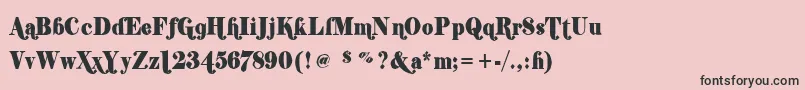ShiftyChica2 Font – Black Fonts on Pink Background