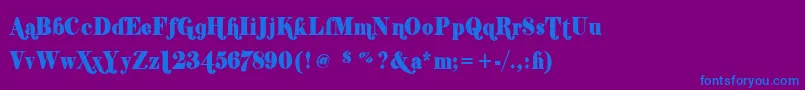 ShiftyChica2 Font – Blue Fonts on Purple Background