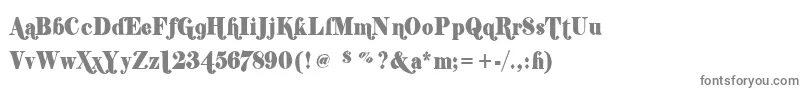 ShiftyChica2-fontti – harmaat kirjasimet valkoisella taustalla