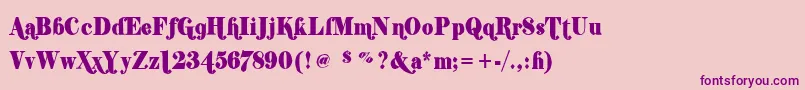 ShiftyChica2 Font – Purple Fonts on Pink Background
