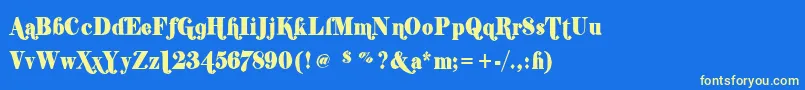 ShiftyChica2 Font – Yellow Fonts on Blue Background