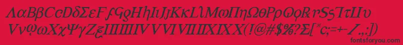 Achilles3ital Font – Black Fonts on Red Background