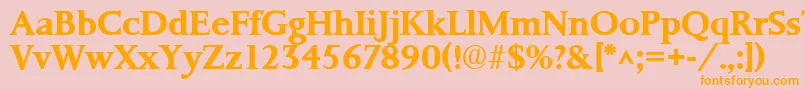 PalermoBold Font – Orange Fonts on Pink Background