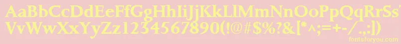 PalermoBold Font – Yellow Fonts on Pink Background