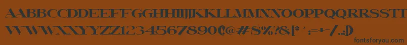 LafitteRegular-Schriftart – Schwarze Schriften auf braunem Hintergrund