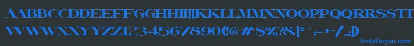 LafitteRegular Font – Blue Fonts on Black Background