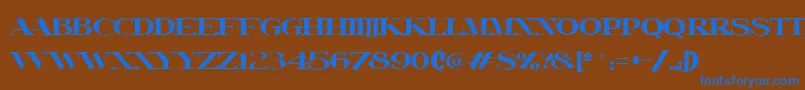 Шрифт LafitteRegular – синие шрифты на коричневом фоне